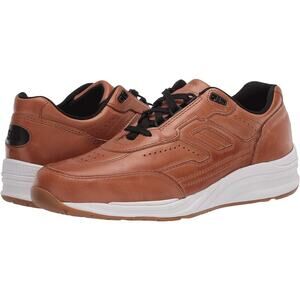 SAS Mens Journey Lux Leather Sneakers US 10.5 Narrow Brown White Lace Up NIB